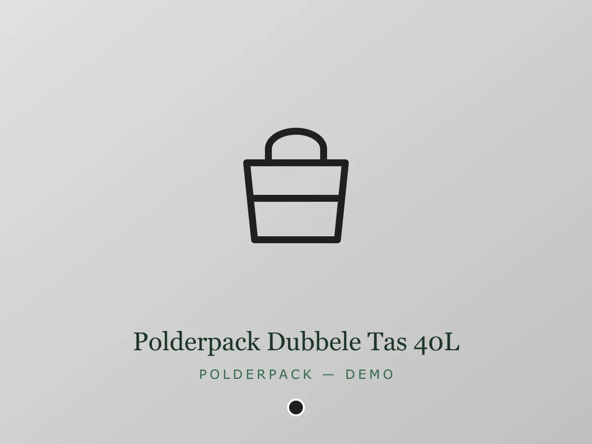 Polderpack Dubbele Tas 40L