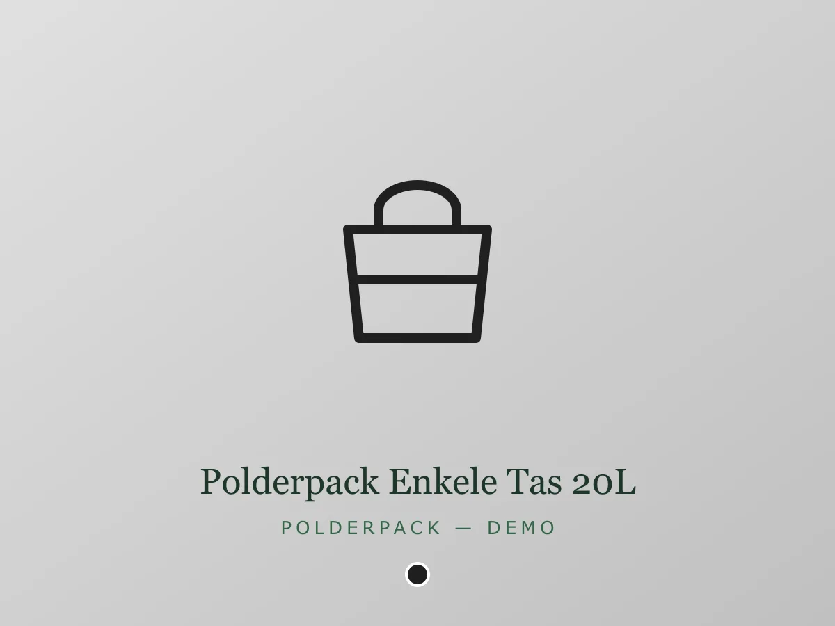 Polderpack Enkele Tas 20L - zwart