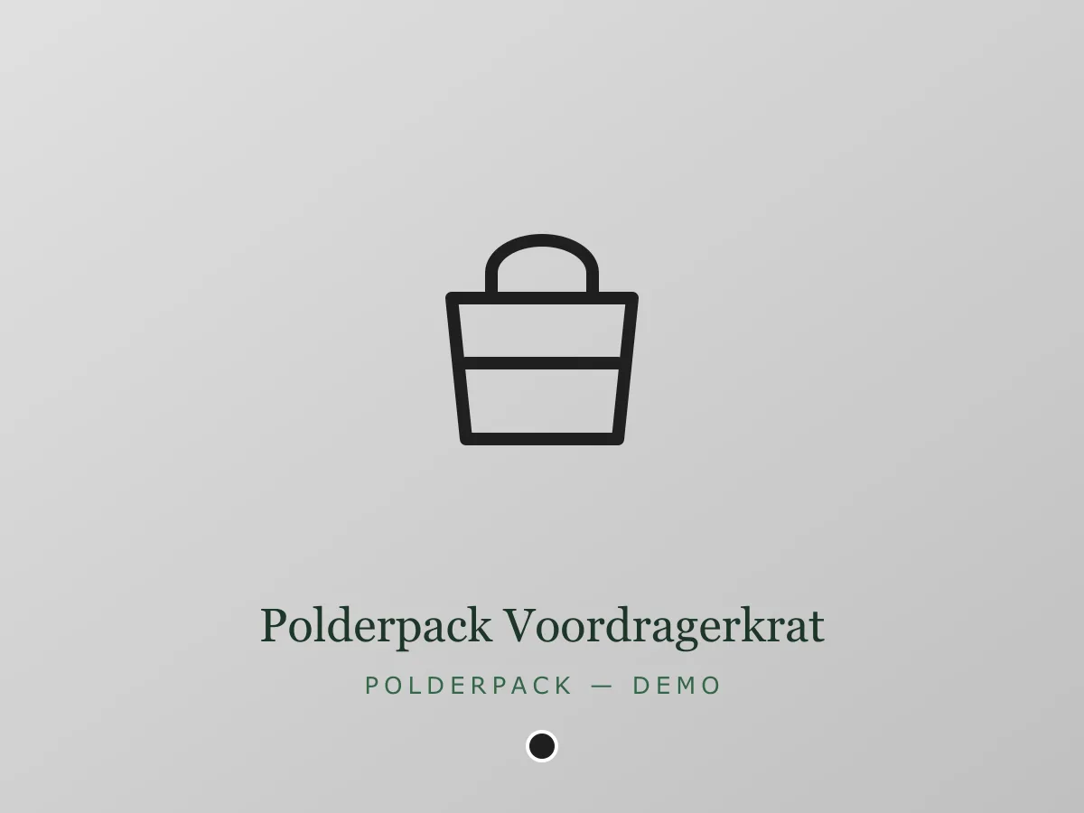 Polderpack Voordragerkrat - zwart