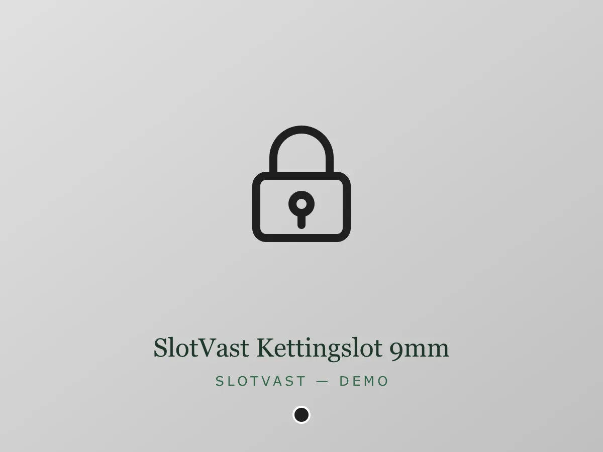SlotVast Kettingslot 9mm - zwart
